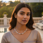 Load image into Gallery viewer, Moonstone Bead Necklace for Women | Silver Beaded Jewelry Gift