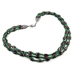 Load image into Gallery viewer, Garnet & Green Bead Necklace for Women | Statement Jewelry