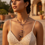 Load image into Gallery viewer, Gemstone Tassel Necklace for Women | Colorful Beaded Jewelry