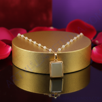 Load image into Gallery viewer, Silver Beaded Necklace with Square Pendant | Women's Gift