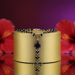 Load image into Gallery viewer, Collar en forma de Y con cuentas de ónix negro para mujer | Joyería con piedras preciosas