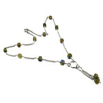 Load image into Gallery viewer, 925 Silver Labradorite Y Necklace for Women | Gemstone Jewelry
