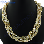 Load image into Gallery viewer, Multi-strand pearl necklace displayed on a black mannequin, showcasing the lustrous pearls and elegant design.