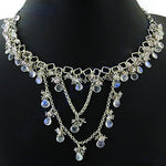 Load image into Gallery viewer, Silver Moonstone Dangle Necklace | Women's Delicate Jewelry