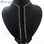 Load image into Gallery viewer, Gold chain necklace with black onyx beads, a stylish and elegant necklace.