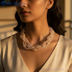 Load image into Gallery viewer, Multi-Strand Rose Quartz Bead Necklace for Women | Gemstone Jewelry