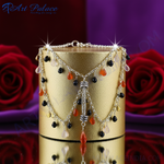 Load image into Gallery viewer, Silver Beaded Cascade Necklace with Gemstones for Women
