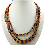 Load image into Gallery viewer, Multi-Strand Amber & Garnet Bead Necklace | Women's Jewelry
