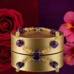 Load image into Gallery viewer, Amethyst Citrine Bead Necklace | Gemstone Jewelry for Women