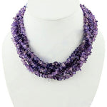 Load image into Gallery viewer, Amethyst Chip Bead Necklace for Women | Gemstone Jewelry