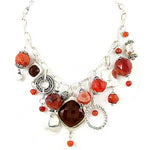 Load image into Gallery viewer, Silver Carnelian Gemstone Necklace for Women | Statement Jewelry