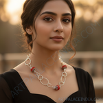 Load image into Gallery viewer, Red Beaded Chain Necklace for Women | Fashion Jewelry