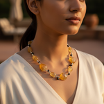 Load image into Gallery viewer, Yellow Citrine Bead Necklace for Women | Gemstone Jewelry