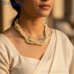 Load image into Gallery viewer, Pearl & Gemstone Braided Necklace | Statement Jewelry for Women