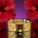 Load image into Gallery viewer, Gold Chain with White & Green Stone Necklace for Women