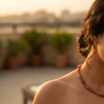 将图像加载到图库查看器中, Labradorite & Carnelian Bead Necklace for Women | Gemstone Jewelry