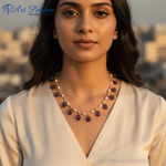 Load image into Gallery viewer, Amethyst & Pearl Beaded Necklace | Gold Chain | Women's Jewelry