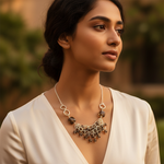 将图像加载到图库查看器中, Smoky Quartz Cluster Silver Necklace for Women | Gift Jewelry