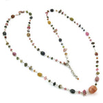 Load image into Gallery viewer, Tourmaline Bead Necklace | Multicolor Gemstone Necklace for Women