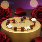 Load image into Gallery viewer, Red Carnelian & Freshwater Pearl Necklace | Women's Jewelry