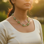 Load image into Gallery viewer, Green Jade & Pearl Beaded Necklace | Women's Gemstone Jewelry