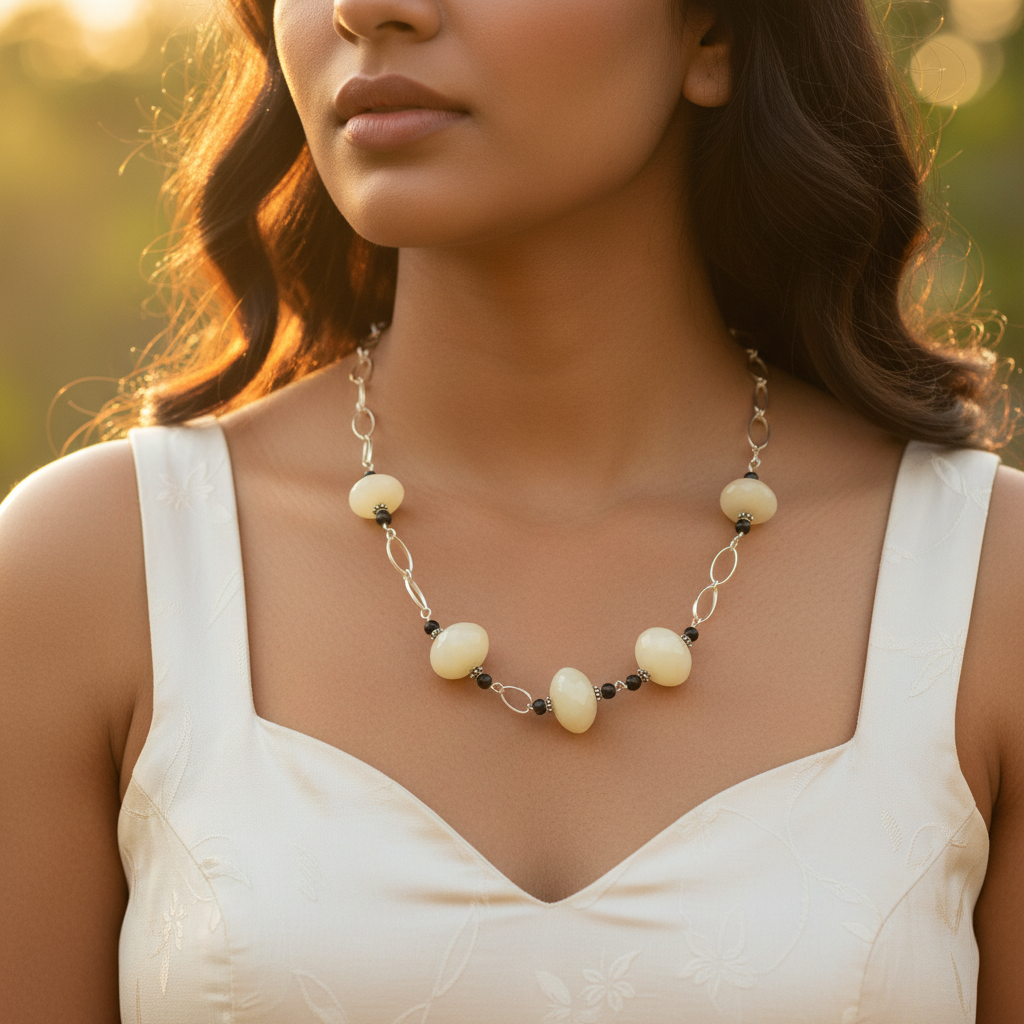 Beaded statement necklace for women | fashion jewelry gift