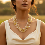Load image into Gallery viewer, Multi-Strand Citrine Bead Necklace for Women | Gemstone Jewelry