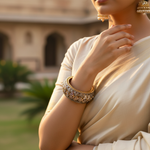 Load image into Gallery viewer, gold plating Filigree Diamond Bangle Bracelet | Luxury Jewelry for Women