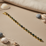 Load image into Gallery viewer, gold plating Green Tourmaline Bracelet | Women's Gemstone Jewelry