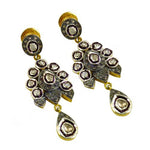 Load image into Gallery viewer, gold plating Diamond Cluster Earrings for Women | Floral Design Jewelry