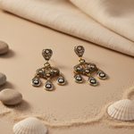 Load image into Gallery viewer, Vintage gold plating Diamond Chandelier Earrings | Luxury Gift for Her