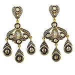 Load image into Gallery viewer, Vintage gold plating Diamond Chandelier Earrings | Luxury Gift for Her