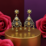 Load image into Gallery viewer, Gold Teardrop Chandelier Earrings for Women | Dangle Earrings
