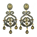 Load image into Gallery viewer, gold plating & Black Diamond Earrings for Women | Statement Jewelry