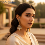 Load image into Gallery viewer, Gold Teardrop Chandelier Earrings | Diamond Jewelry for Women