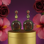Load image into Gallery viewer, Ruby & Sapphire Dangle Earrings | Gemstone Jewelry for Women