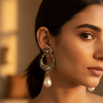 Load image into Gallery viewer, Pearl Drop Earrings - Antique Design for Women | Gift Jewelry