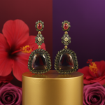 Load image into Gallery viewer, Sapphire & Ruby Drop Earrings for Women | Statement Jewelry