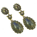 Load image into Gallery viewer, Antique Style Gemstone Drop Earrings for Women | Statement Jewelry