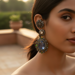 Load image into Gallery viewer, gold plating Sapphire Drop Earrings | Gemstone Jewelry for Women