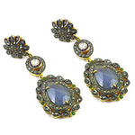 Load image into Gallery viewer, gold plating Sapphire Drop Earrings | Gemstone Jewelry for Women
