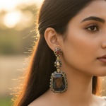Load image into Gallery viewer, Sapphire & Ruby Drop Earrings for Women | Statement Jewelry