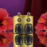 Load image into Gallery viewer, Sapphire & Ruby Drop Earrings for Women | Statement Jewelry