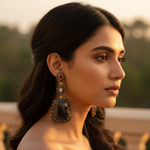 Load image into Gallery viewer, Sapphire & Ruby Drop Earrings for Women | Statement Jewelry