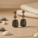 Load image into Gallery viewer, Sapphire & Ruby Drop Earrings for Women | Statement Jewelry