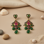 Load image into Gallery viewer, Emerald Ruby Earrings | Gold plating Plated | Women's Jewelry