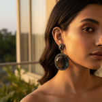 Load image into Gallery viewer, Sapphire & Diamond Drop Earrings | Gold plating Plated | Women's Jewelry