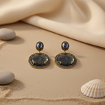 Load image into Gallery viewer, Sapphire & Diamond Drop Earrings | Gold plating Plated | Women's Jewelry