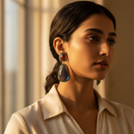 Load image into Gallery viewer, Sapphire & Ruby Drop Earrings | Gold-Plated Jewelry for Women