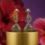 Load image into Gallery viewer, Gold Drop Earrings with Brown Gemstones | Women's Jewelry